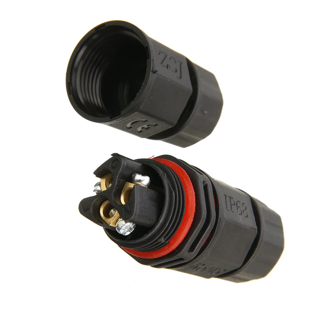 Long Lasting IP67 Waterproof Electrical Connector Cable Wire, 2 Pin/3 Pin Plug Socket, Suitable for Outdoor Use