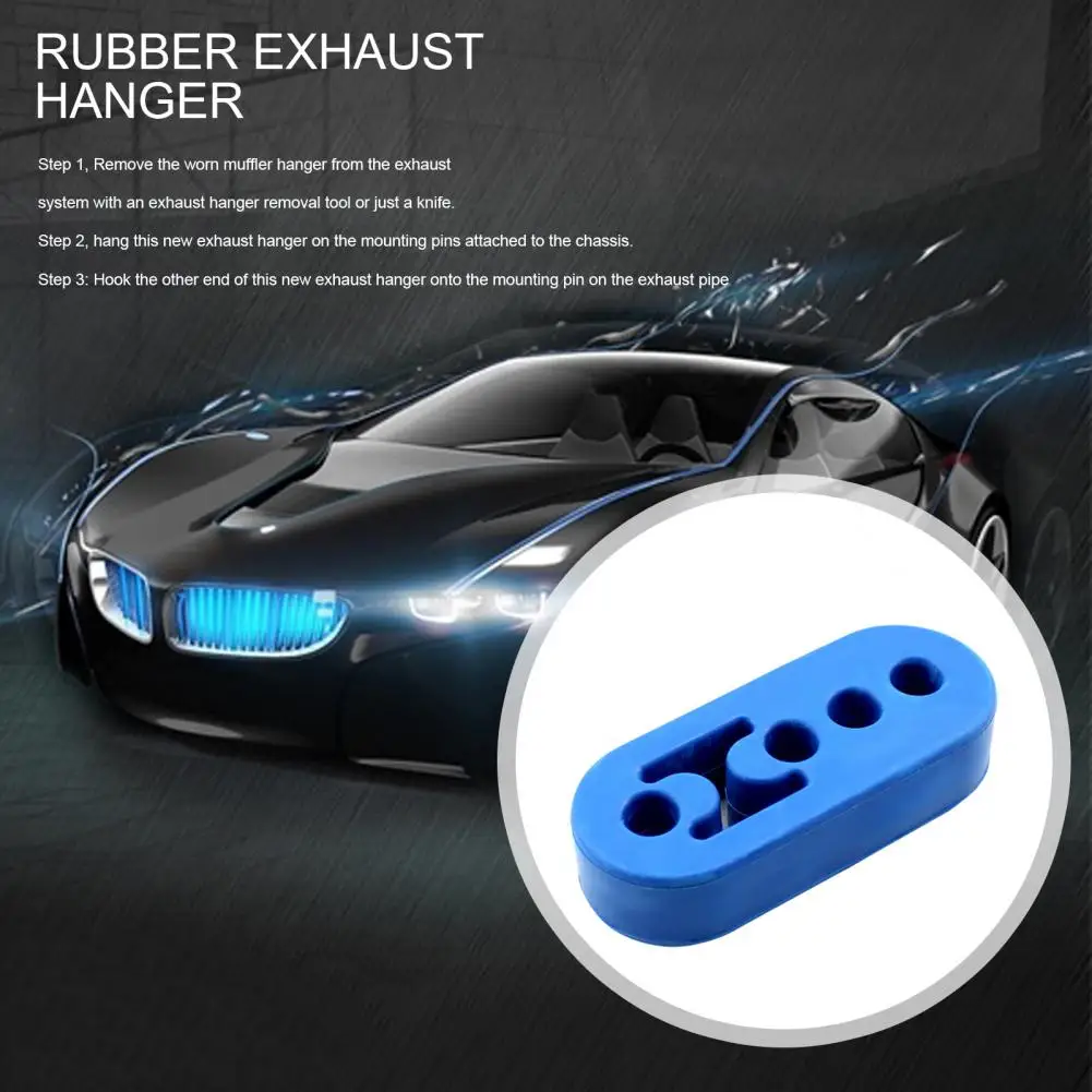 

Vehicle Exhaust System Vibration Absorber Universal Car Exhaust Rubber Hanger with Adjustable 4-hole for Easy for Noise
