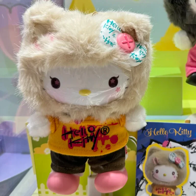Genuine Sanrio Family Graffiti Hello-Kitty Vinyl Plush Blind Box Figurine Cute Gift Bag Pendant Decoration Holiday Surprise view 5