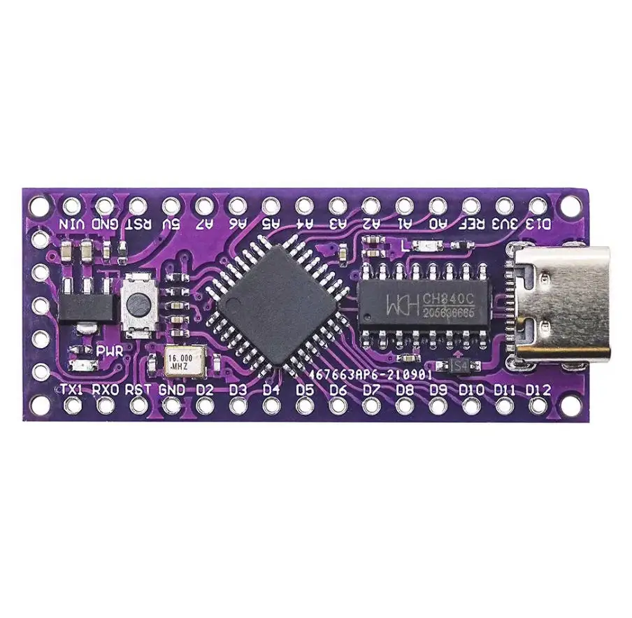 LGT8F328P-LQFP32 MiniEVB TYPE-C Replace nano V3.0 CH340 with crystal oscillator Development Board