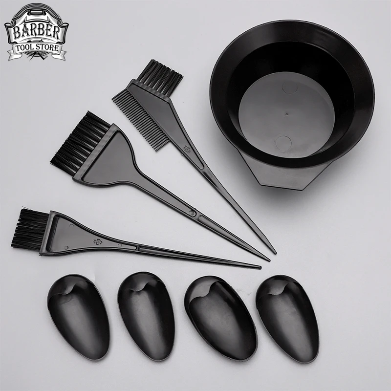 

5 Pcs Hair Color Brush Tools Home Barber Shop Tint Hair Brushes Double Head Combs Set Professional Hair Coloring Bowl Comb Brush