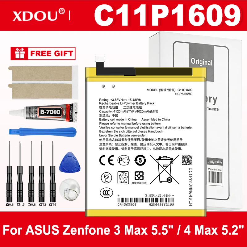 Brand New Battery C11P1609 4020mAh For ASUS Zenfone 3 max 5.5