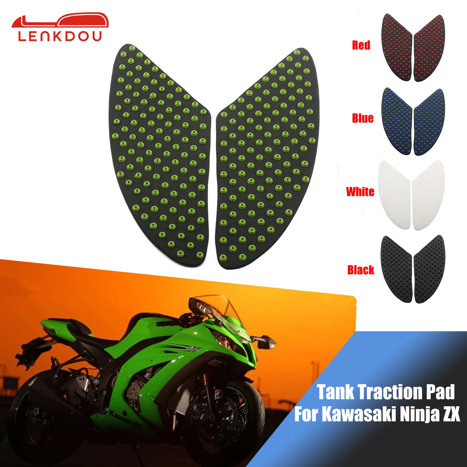 

Tank Traction Pad Side Knee Grip Protector For KAWASAKI ZX10R ZX6R ZX12R NINJA 250R Motorcycle Accessoies ZX Anti Slip Sticker