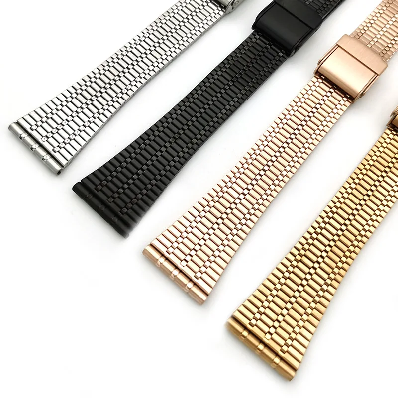 Slim Tapered Stainless Steel Watch Strap Band 18mm 20mm 22mm Quick Release Watchbands for Samsung Galaxy Watch 6 5 for Huawei GT