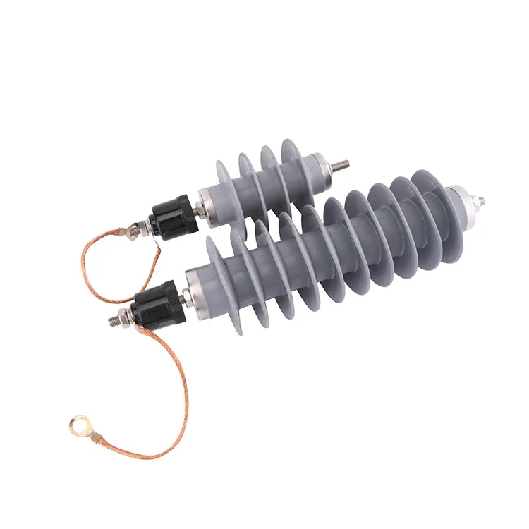 Hot selling power plant protection hy5ws 24kv 27kv metal oxide silicon lightning surge arrester