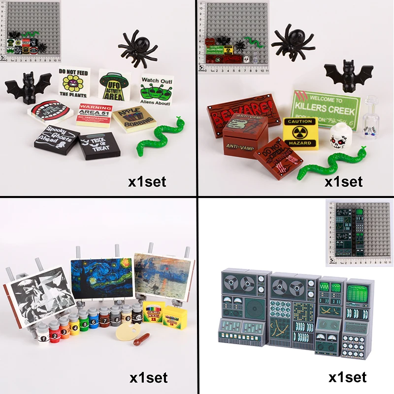 Moc cidade vista de rua blocos de construção controlador computador médico ct sinais estrada consoles jogos sobremesa armários tijolos impressos brinquedo