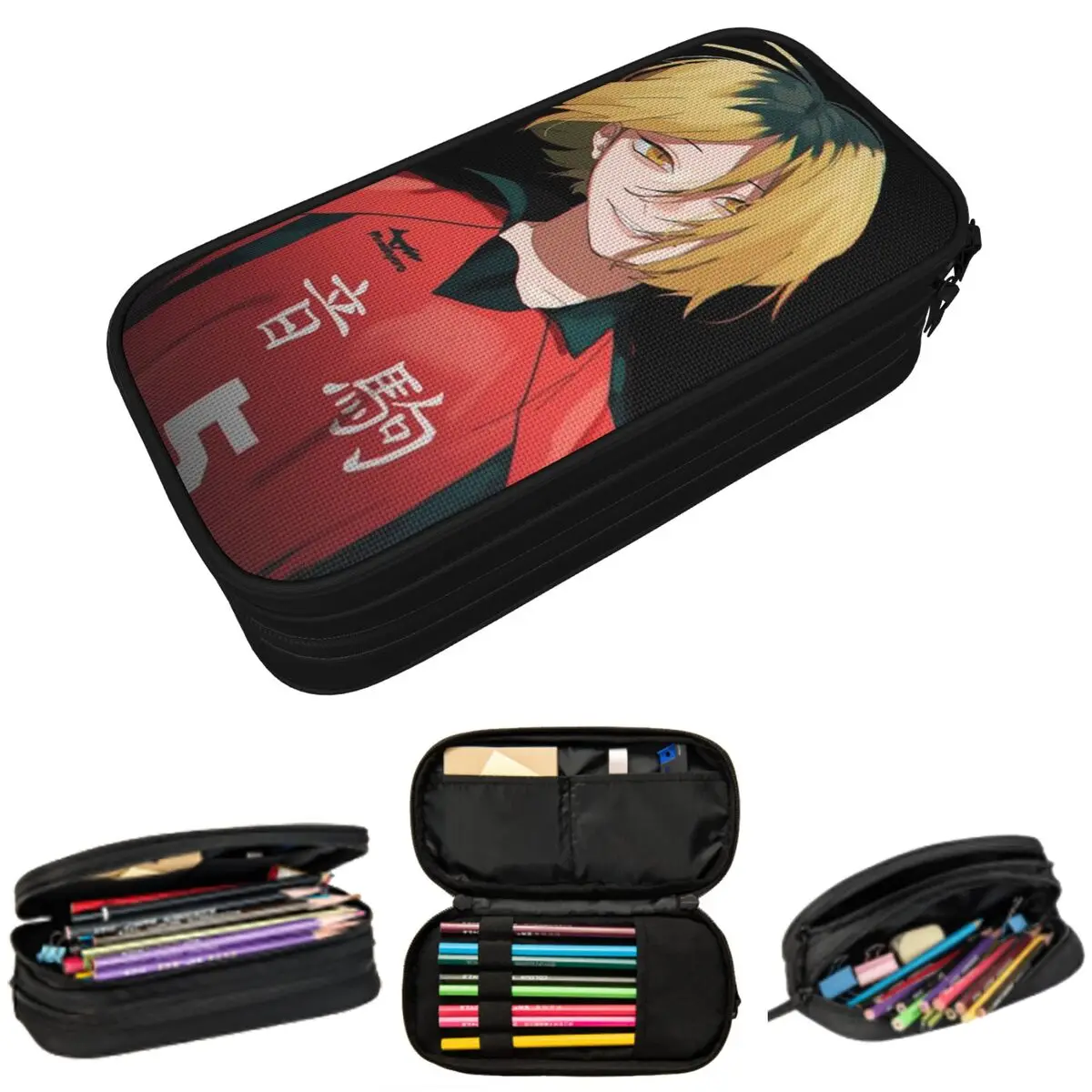 

Kenma Kozume Haikyuu Anime Japan Volleyball Pencil Case for Kids Gifts Pen Box Pencil Bag Stationery Supplies Pen Holder Bag