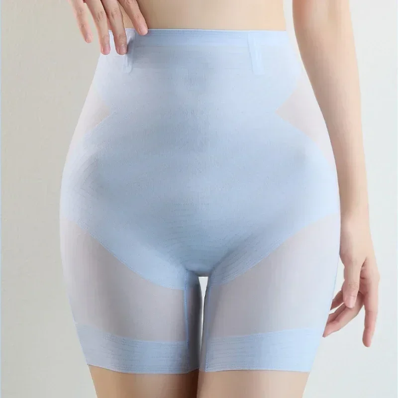 Ultra Thin Ice Silk Safety Shorts Women High Waist Shaping Panties Seamless Slimming Underwear Tummy Pants Body Shaper