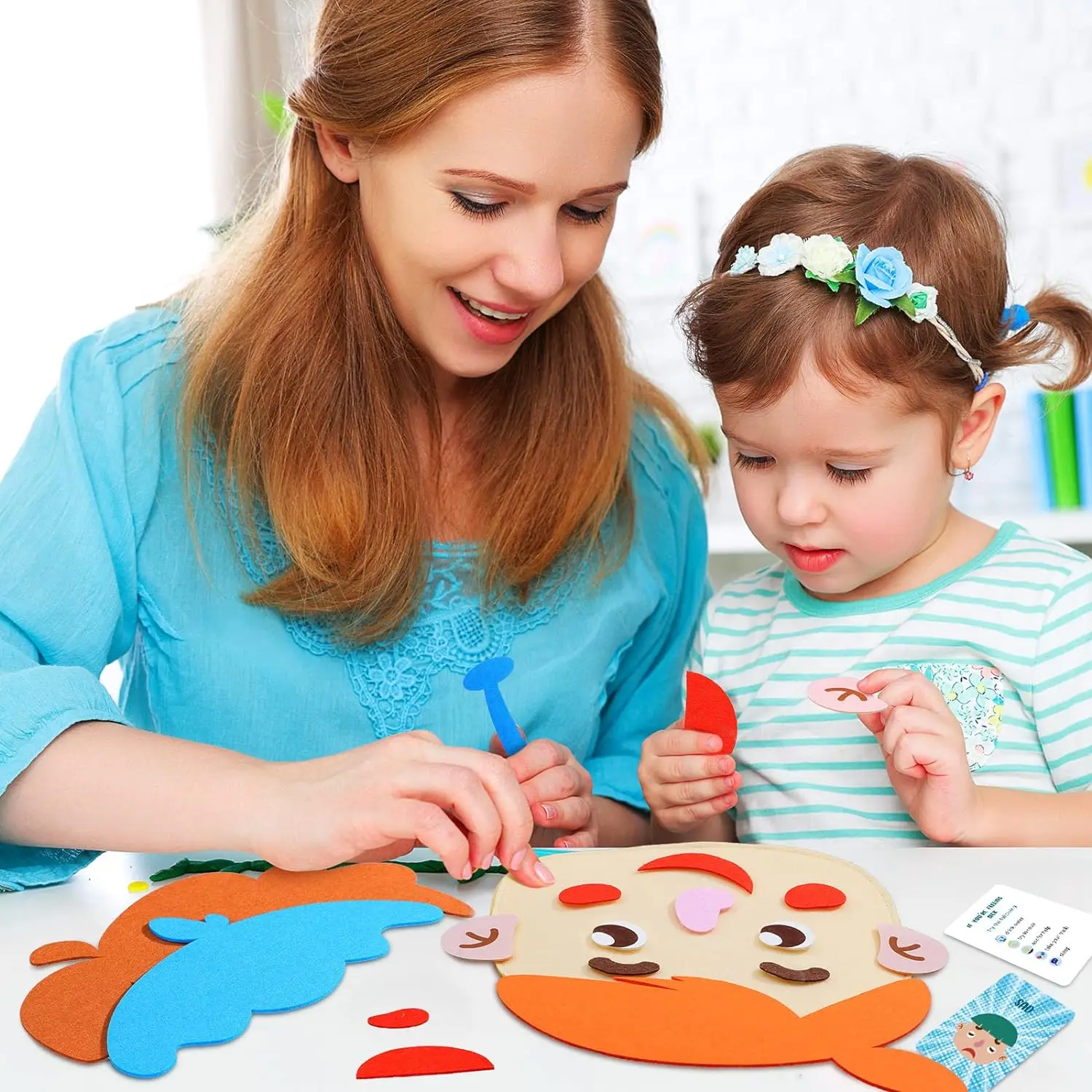 Montessori społeczne emocjonalne zajęcia edukacyjne zabawka do twarzy, aby opisać uczucia i emocje dla małych dzieci w klasie domowej