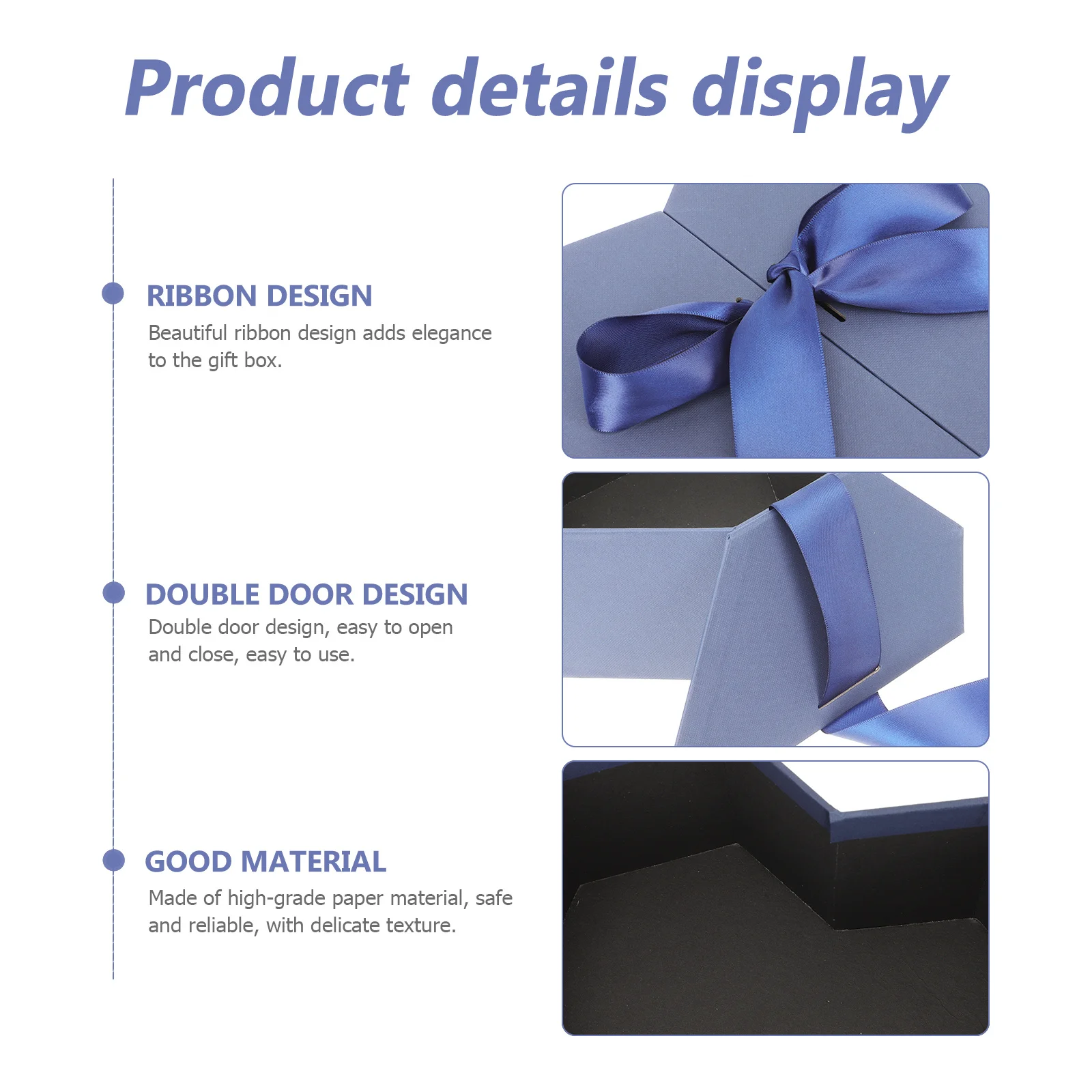 

Luxury Heart Shaped Gift Box Compact Size Perfect for Valentine's Day Ribbon Decorated Gift Wrap Box