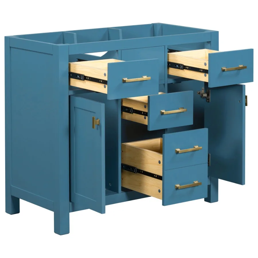 

36'' Bathroon Vanity without Modern Freestanding Single Bathroom Cabinet with 4 Drawers 2 Cabinets Storage Cabinet for Bathroom