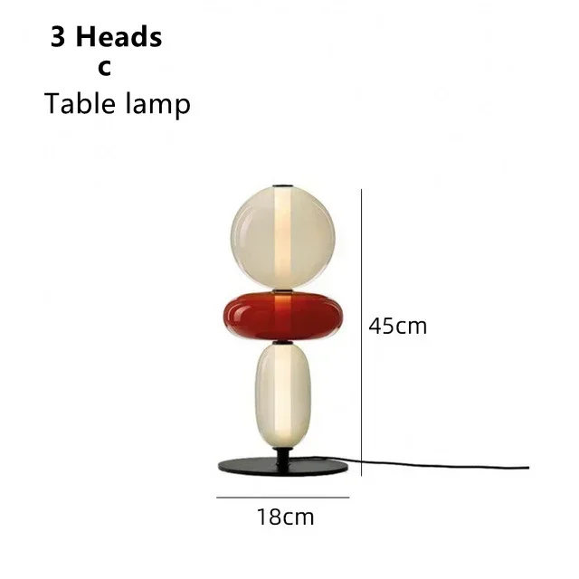 HomeLover Italienische kreative LED-Stehlampe aus farbigem Glas für Wohnzimmer, Schlafzimmer, Arbeitszimmer, Tisch, Bonbonlichter, Innenbeleuchtung und Heimdekoration 8