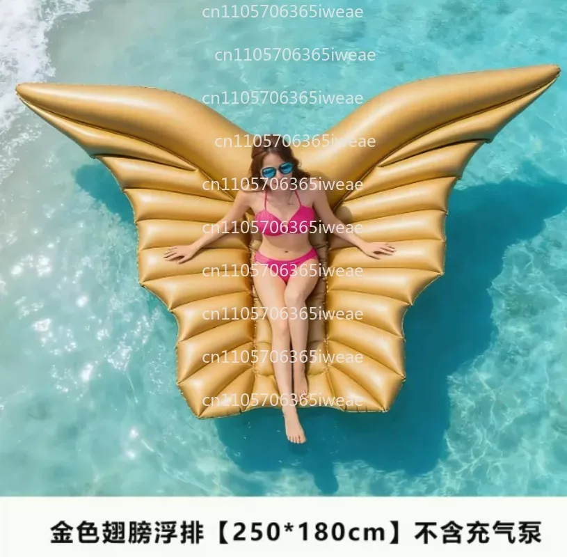 Source Factory Inflatable Butterfly Floating Row Wings Swimming Ring Floating Bed Pvc Super Large Water Bed Angel Wings Mount