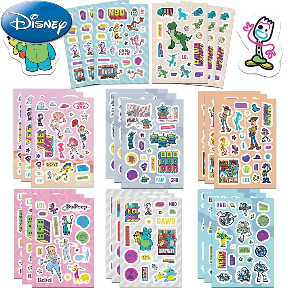 

8/16sheets Cartoon Disney Toy Story Cute Stickers Decals for Kid DIY Computer Suitcase Cool Waterproof Sticker Funny Classic Toy