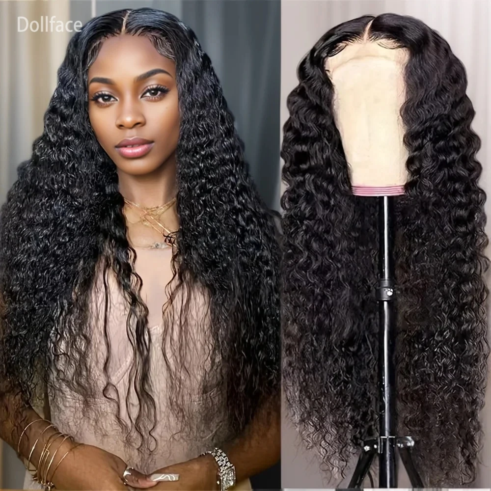 

4x4 Wigs Glueless Lace Front Black Pre plucked For Women Curly Wig Human Hair 5x5 Loose Deep Wave Brazilian Choice Ready To Wear