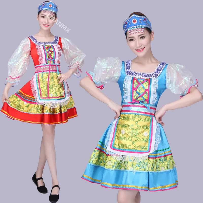 New adult Russian ethnic dance costume, European court costume, princess maid costume, performance costume