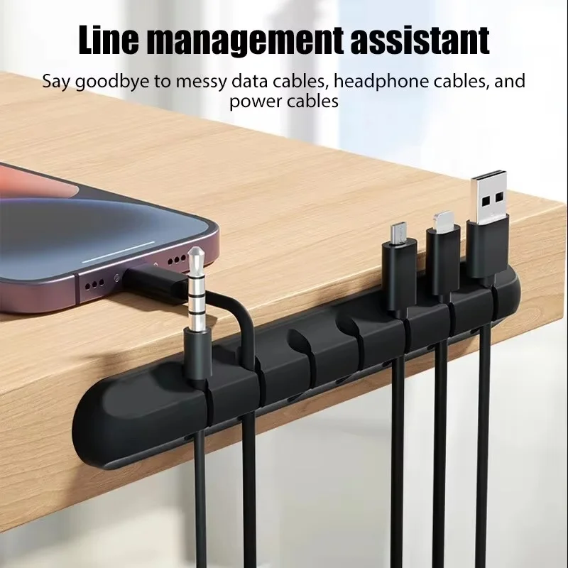 Silikon Kabel Organizer Kabel Wickler Desktop Ordentlich Management Clips Kabel Halter Für Maus Kopfhörer USB Ladegerät Draht Organizer