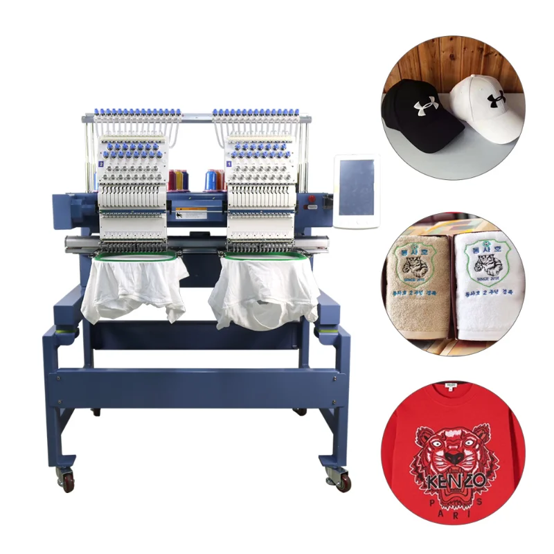 Two Head Computerized Same Feiya Embroidery Machine Price for Cap Tshirt Hat Embroidery