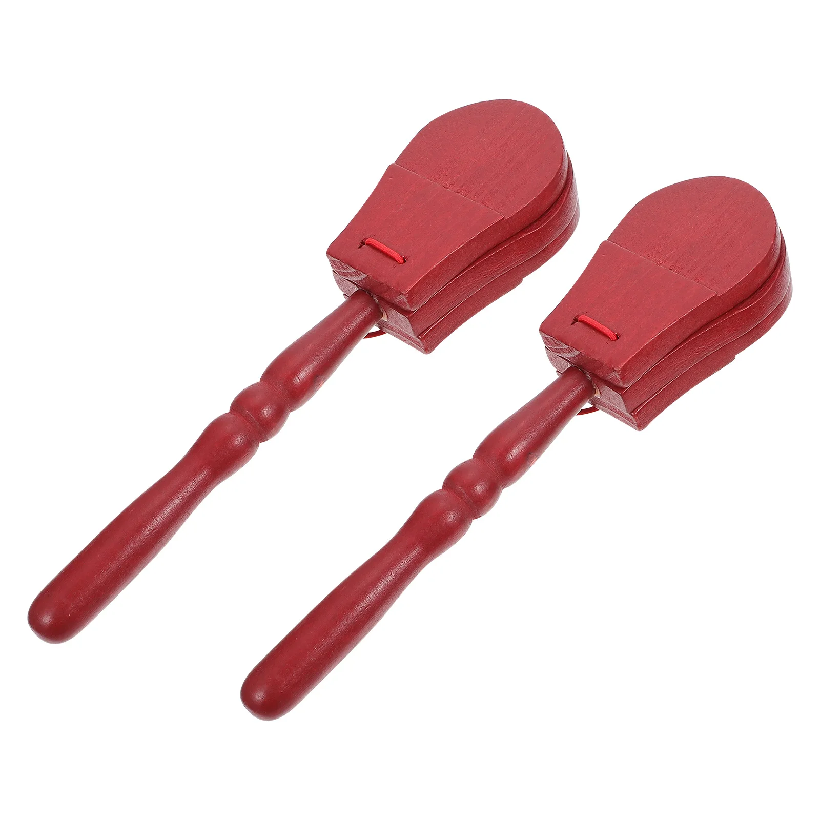2pcs Wooden Castanets Toys Children Musical Instrument Early Education Kids Plaything Safe Teaching Aids