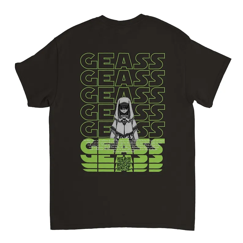 Geass Augmented Reality Streetwear TShirt | Anime Inspired Apparel Merch | Gifts for Him Her | Quality Design