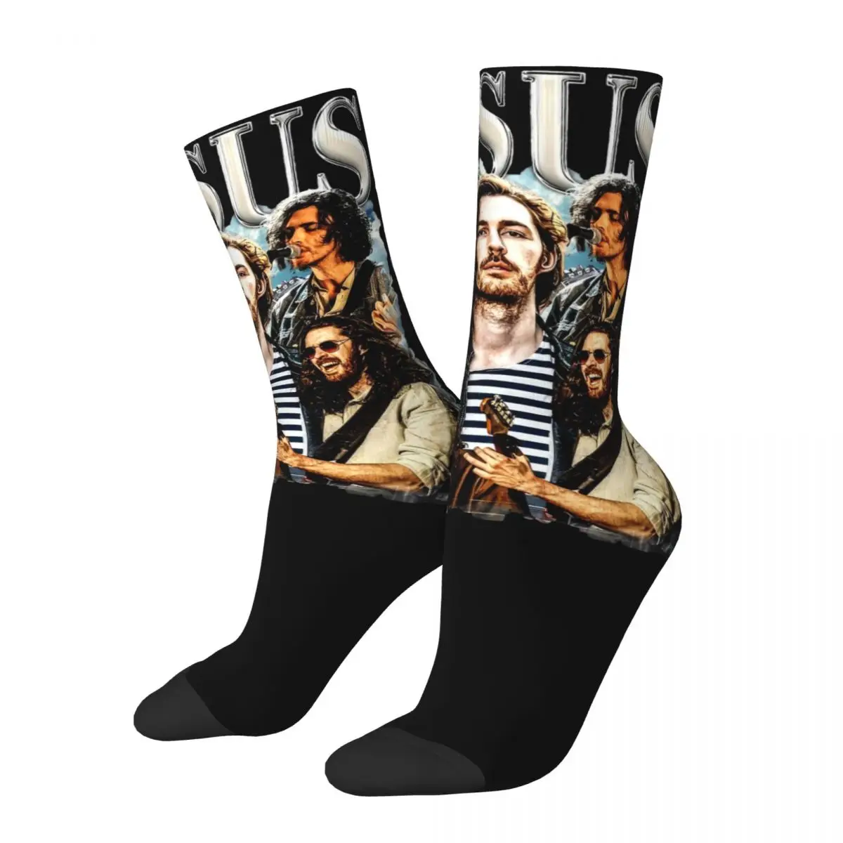 Casual Women's Socks Vintage Singer Hozier Jesus Accessories Cute Music Tour Sport Socks Spring Autumn Winter