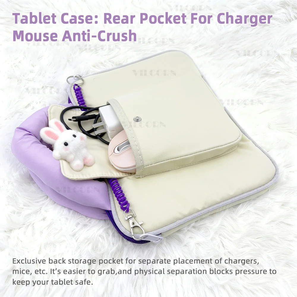 11-13in حقيبة كمبيوتر لوحي لطيف لباد سامسونج غالاكسي تبويب اللوحي وسادة الحقيبة 15 بوصة كمبيوتر محمول لماك بوك اير/برو ديل حقيبة فتاة هدية