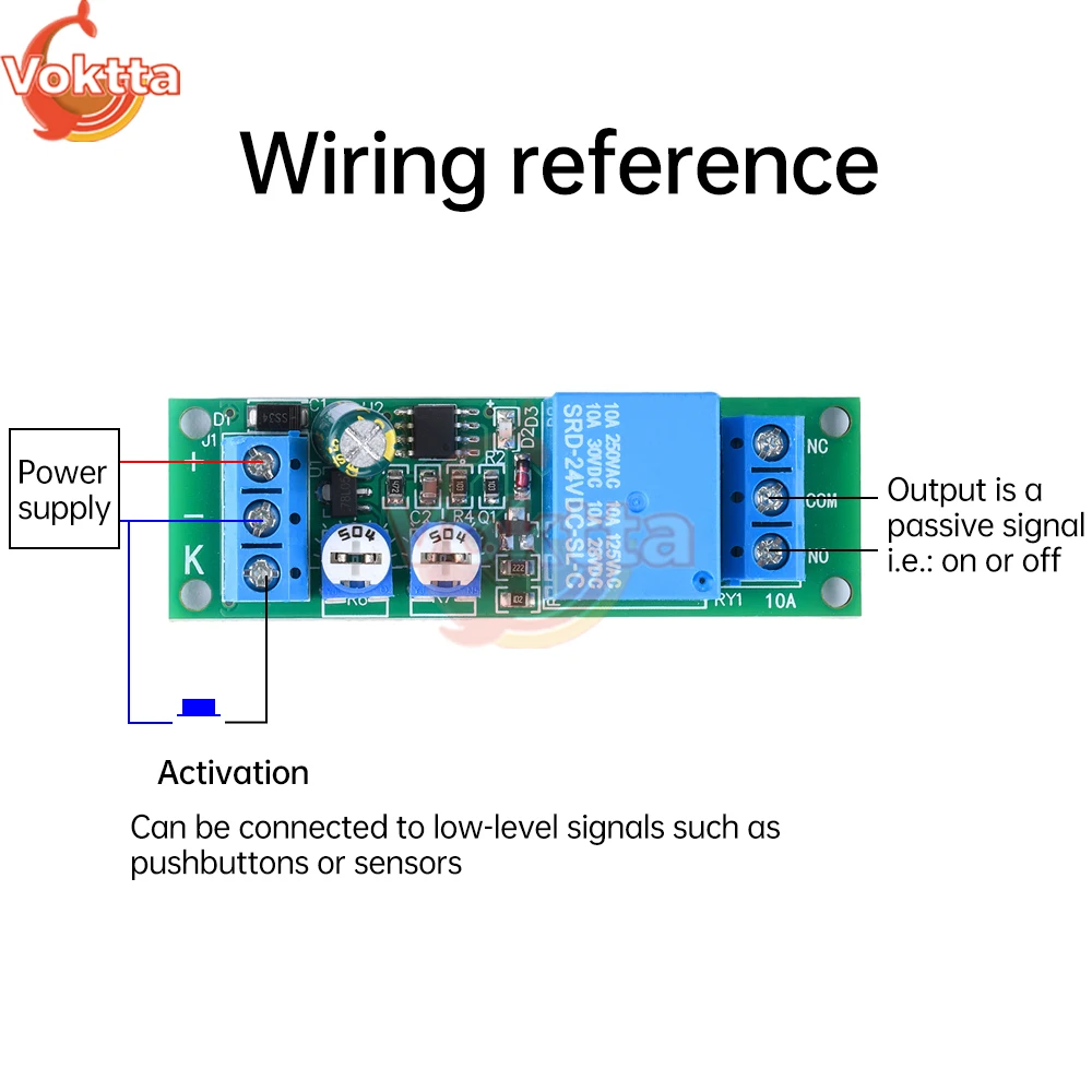 Double Delay Relay Module Delay On and Delay Off Trigger Control Switch Relay Module Adjustable Relay Power Supply Control Board