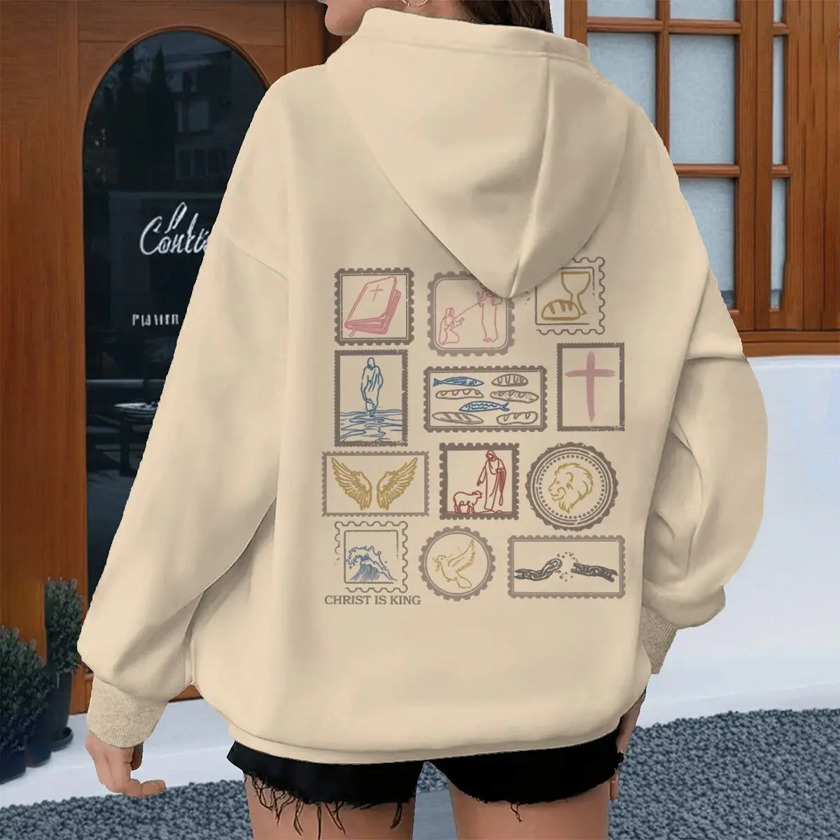 

Худи в христианском стиле: модная одежда для верующих, подарок для христианок и христиан, толстовка с капюшоном