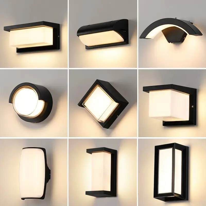 Imagem -02 - Impermeável Led Outdoor Wall Lights Sensor de Movimento Luz Iluminação Exterior Ip65 ac 110v 220v