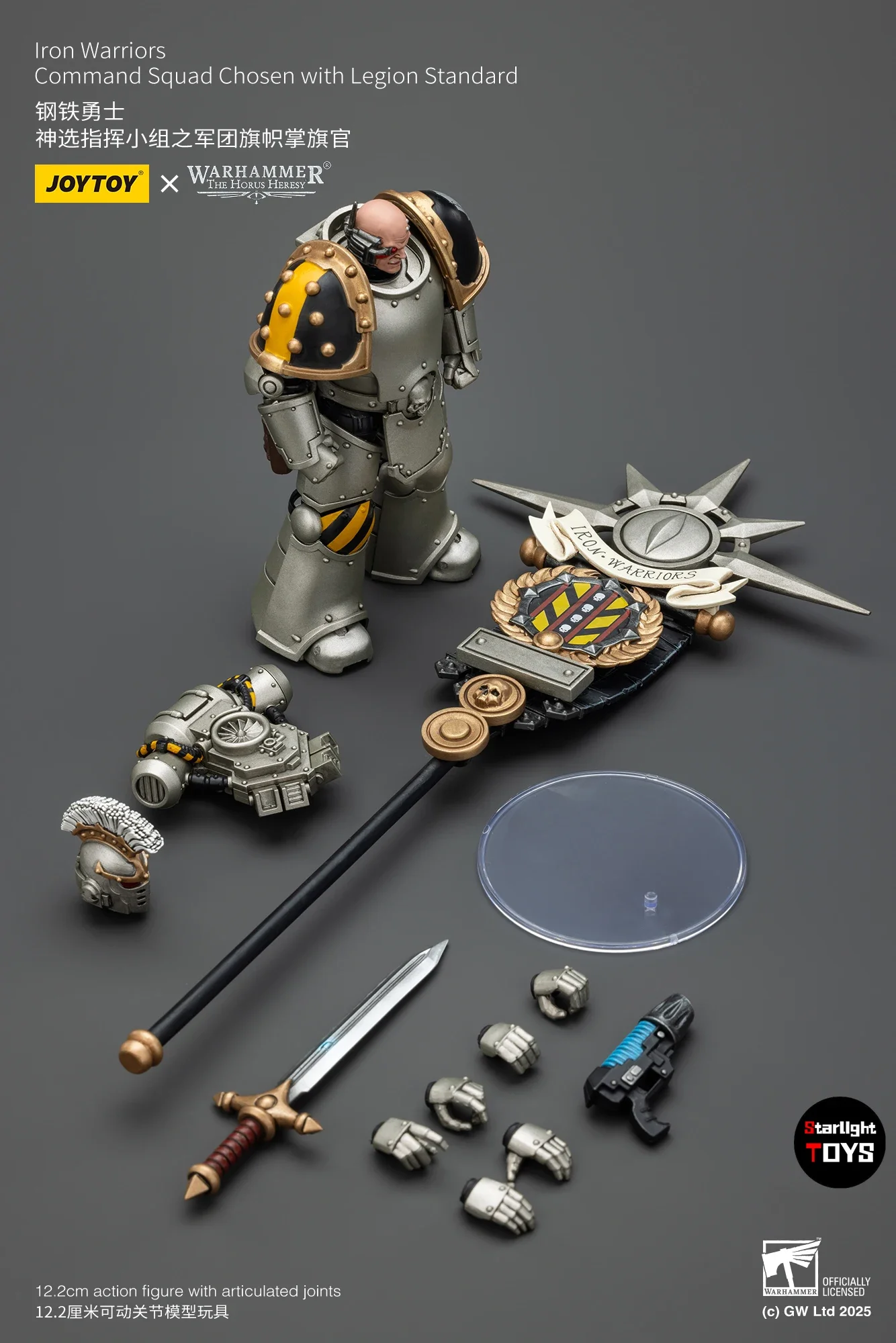 

【В наличии】JOYTOY Warhammer 40K Iron Warriors Command Squad, выберите стандартным легионом, 2 шт., 1/18, игрушки-фигурки