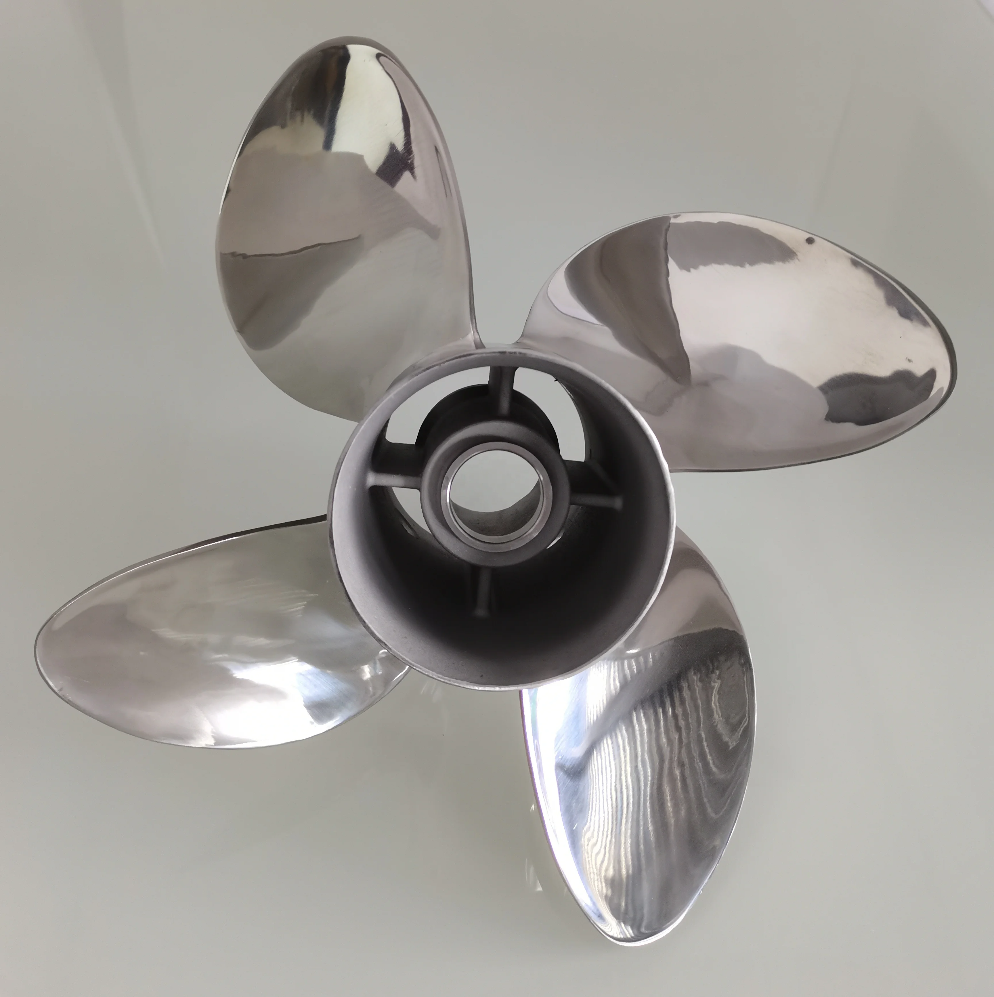 4 Blades 14 1/8X19 LH Interchangeable Stainless Steel Boat Propeller OUTBOARD PROPELLER MARINE Underwater PROPELLER