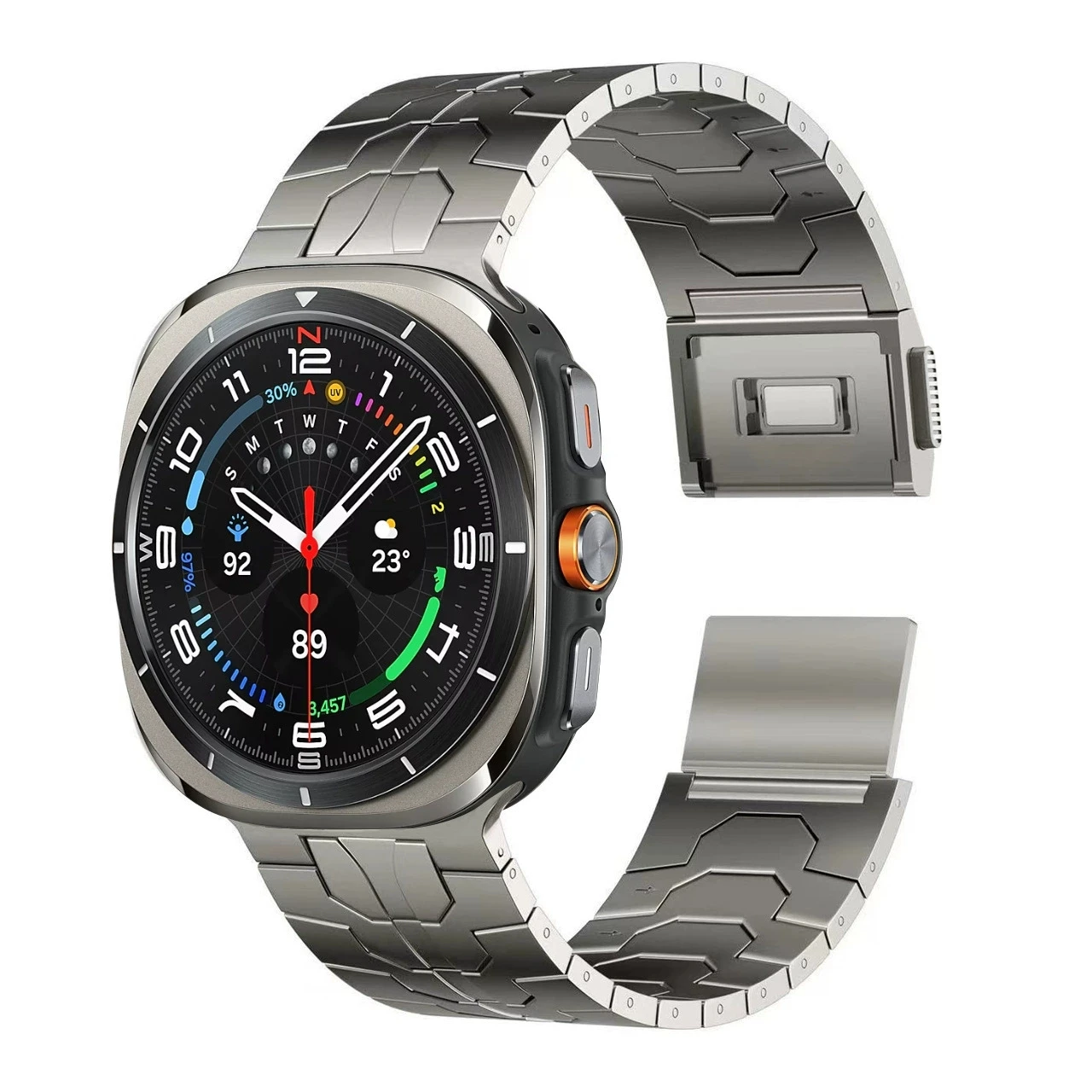 Titanium/Stainless Steel Strap for Samsung Galaxy Watch 7 Ultra 47mm Magnetic Buckle Wristband for Samsung Watch Ultra 47mm Band