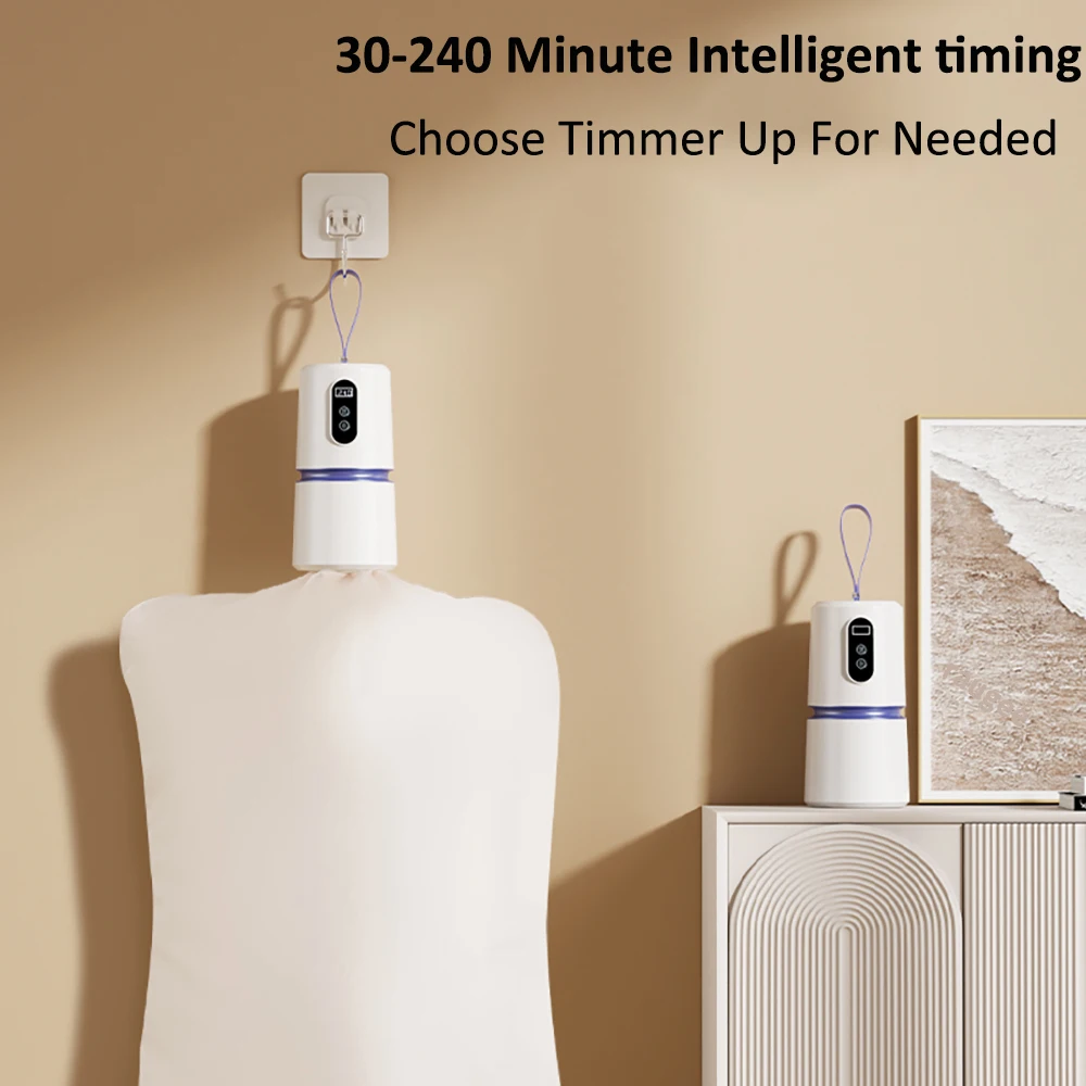 مجفف ملابس محمول، مجفف قماش كهربائي صغير قابل للطي للملابس الخفيفة، ملابس داخلية، مؤقت ملابس الأطفال، مجفف قماش للسفر