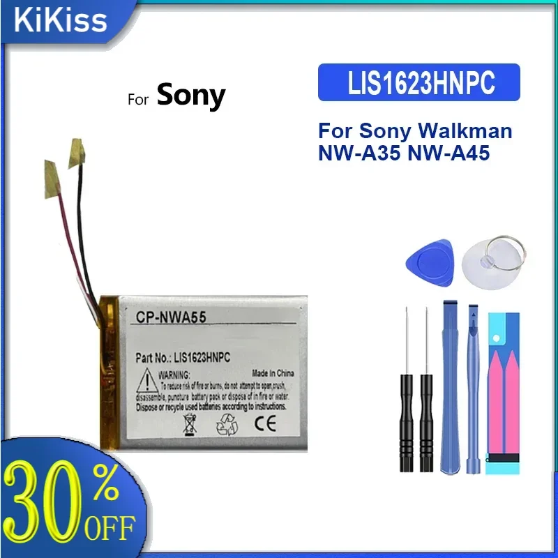 Battery 1500mAh LIS1623HNPC For Sony Walkman NW-A35 NW-A45 NW-A46 NW-A47 NW-A55 NW-A56 NW-A57 NW-A105 NW-A106 NW-A107 MP4