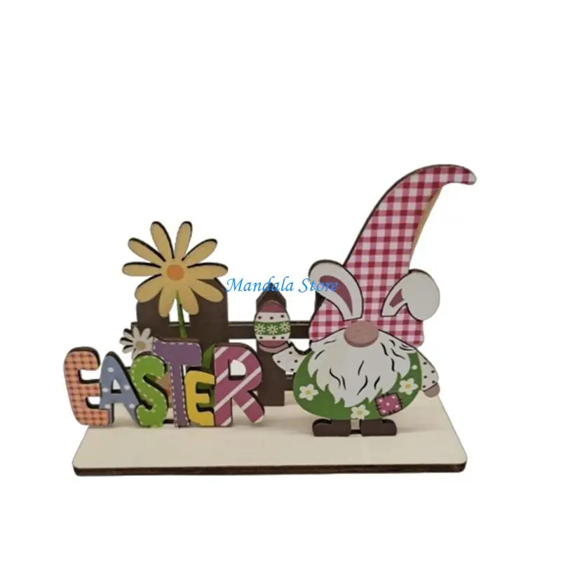 

U2JC Colorful Spring Rabbit Statue Rabbit Figurine For Indoor Decoration