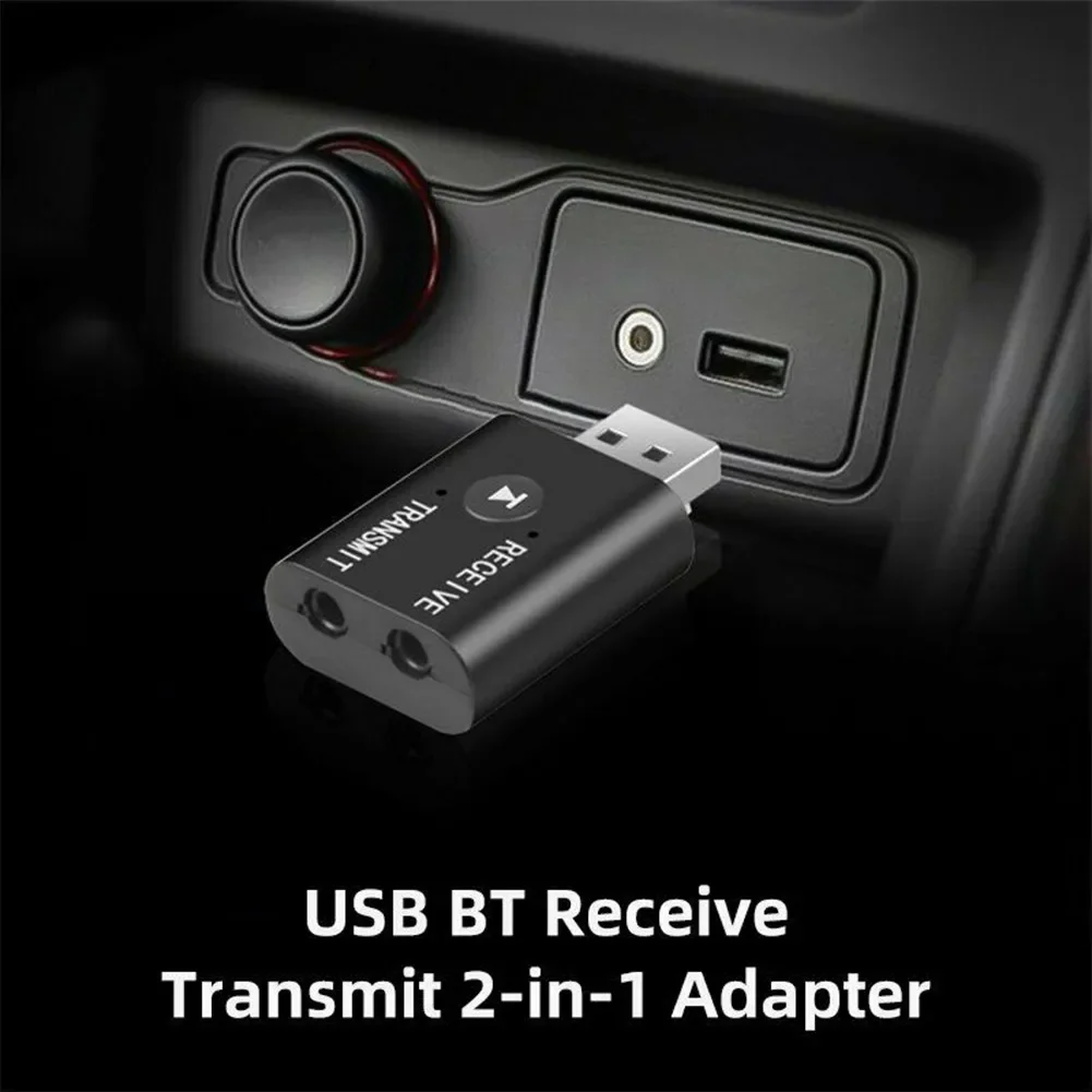 Receptor y transmisor de Audio inalámbrico 2 en 1, adaptador TR6, Bluetooth 5,0, transmisor de 3,5mm, Usb para altavoz y auriculares de coche