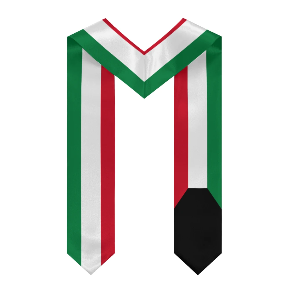 المزيد من تصميم شال التخرج علم الكويت وعلم الولايات المتحدة سرق وشاح الشرف دراسة على الطلاب الدوليين #2