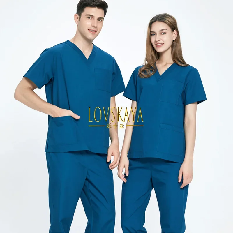 Short sleeved medical uniform set operating room clothing hospital work clothes hand washing clothes set scrubbing