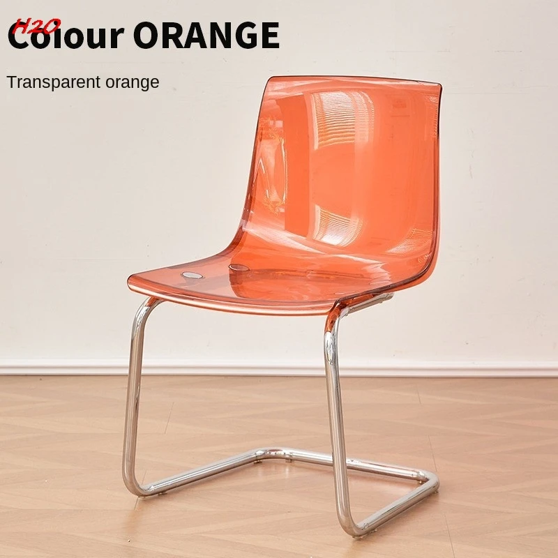 Transparante Acryl Stoel Huishoudelijke Rugleuning Eetkamerstoel Scandinavisch Eenvoudig Designer Bureau Coffeeshop Eettafel En Stoelen