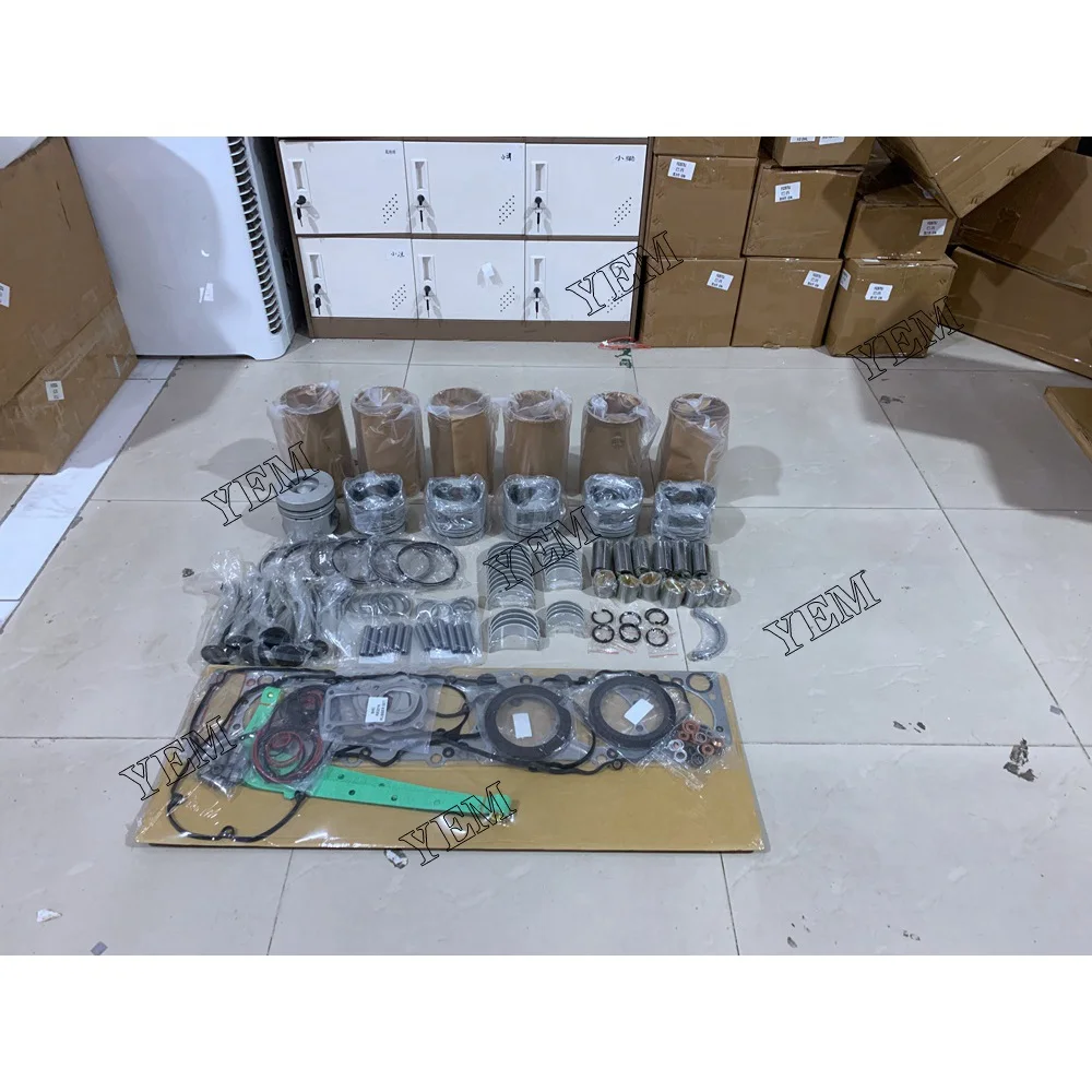 

New 6HH1 Overhaul Kit With Piston Rings Bearings Piston Rings Full Gasket Set Valve Liner Kit For Isuzu Excavator Diesel Engine.