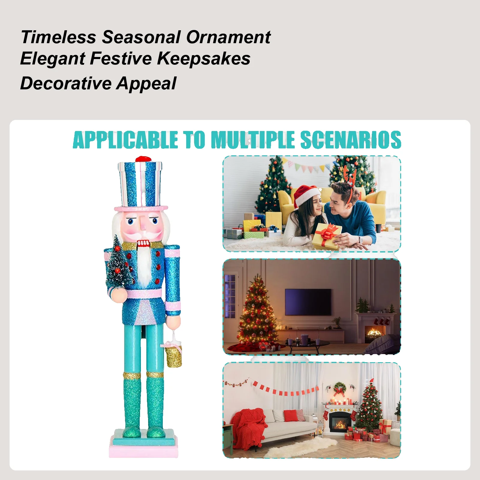 

Фигурки Щелкунчиков, 38 см, деревянные украшения, коллекционные фигурки, рождественский деревянный Щелкунчик, украшение для праздника, кухни, ужина