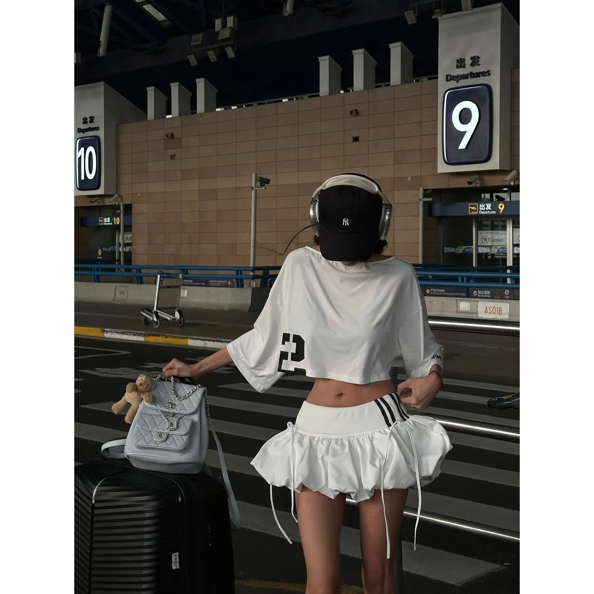 

Gothiscyn Spicy Girl Set Women's Summer O-neck Loose Short T-shirt High Waist A-line Skirt Two-piece Set Fashion Female Clothes