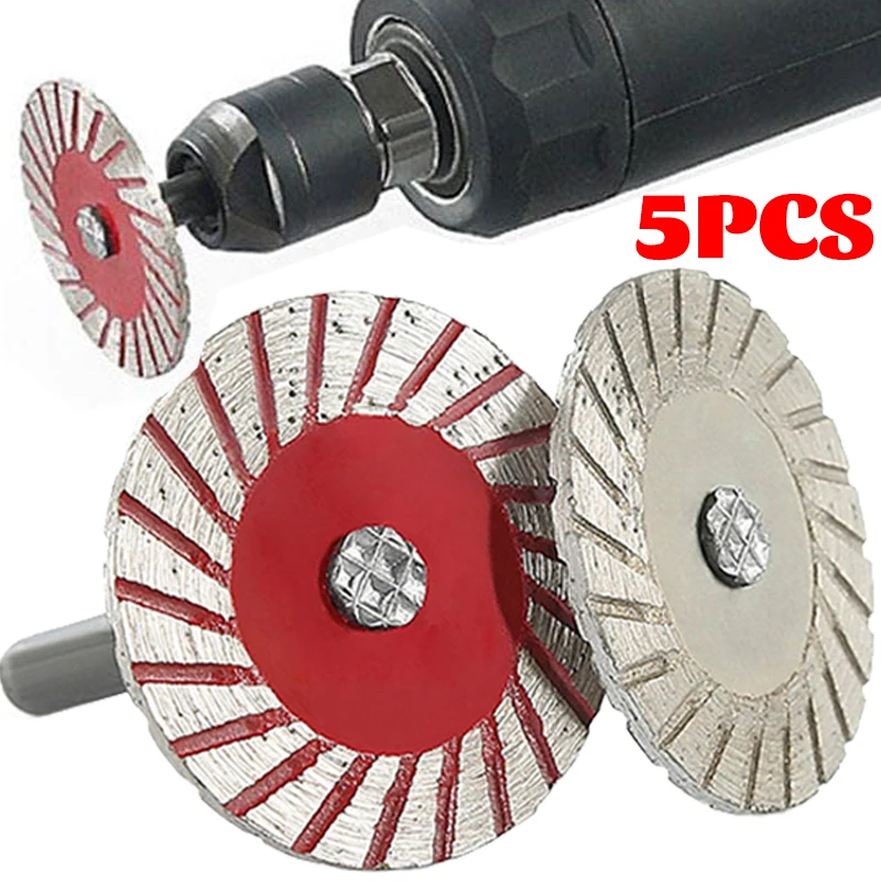 

5/1PC 40mm Stone Carving Saw Blades Metal Cutting Wheel 6mm Shank Mini Sanding Disc for Granite Marble Ceramic Tile Carving Tool