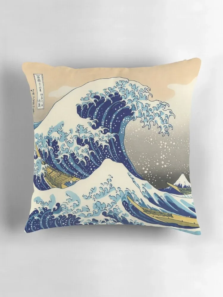 THE GREAT WAVE OFF KANAGAWA-Juste de coussin bleu océan, taie d'oreiller originale, meilleure vente