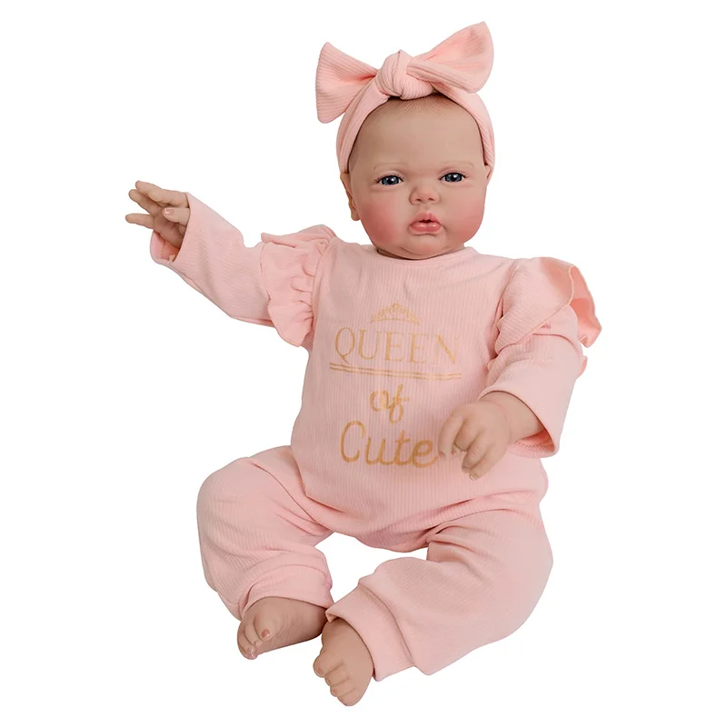 24inch Soft Body Awake Pickle Reborn Baby Toddler Doll Lifelike 3D Painting with Visible Veins High Quality Doll