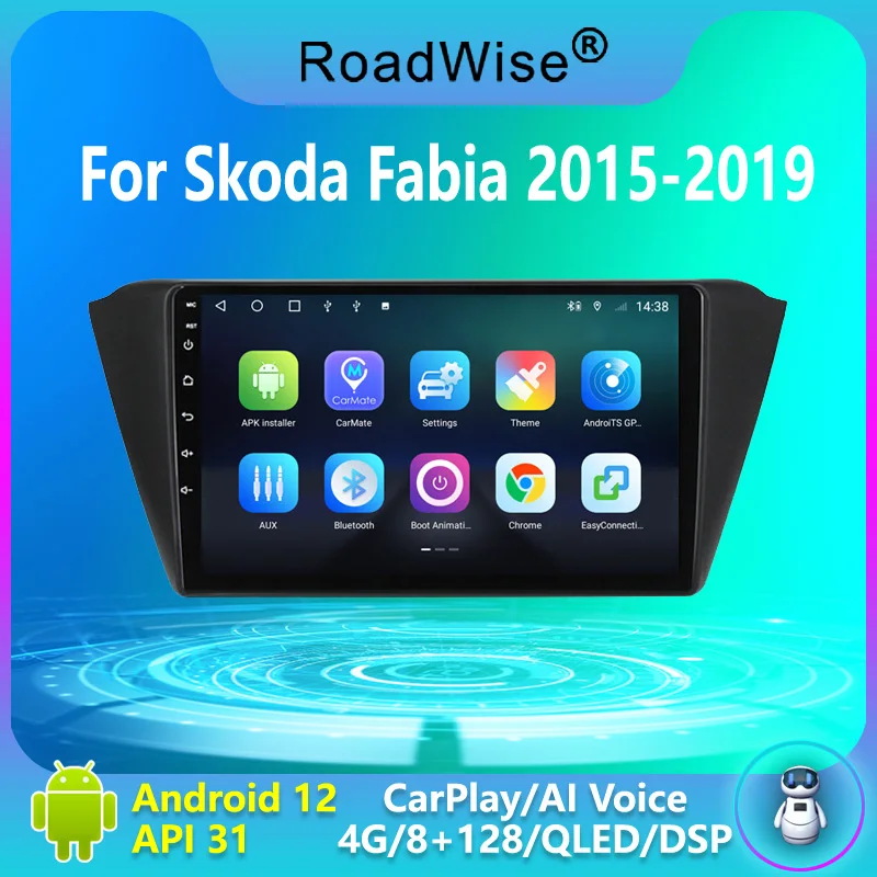 

Roadwise Android 12 Car Radio Carplay For Skoda Fabia 3 III 2015 2016 2017 2018 2019 Multimedia 4G Wifi GPS Navi DVD Autostereo