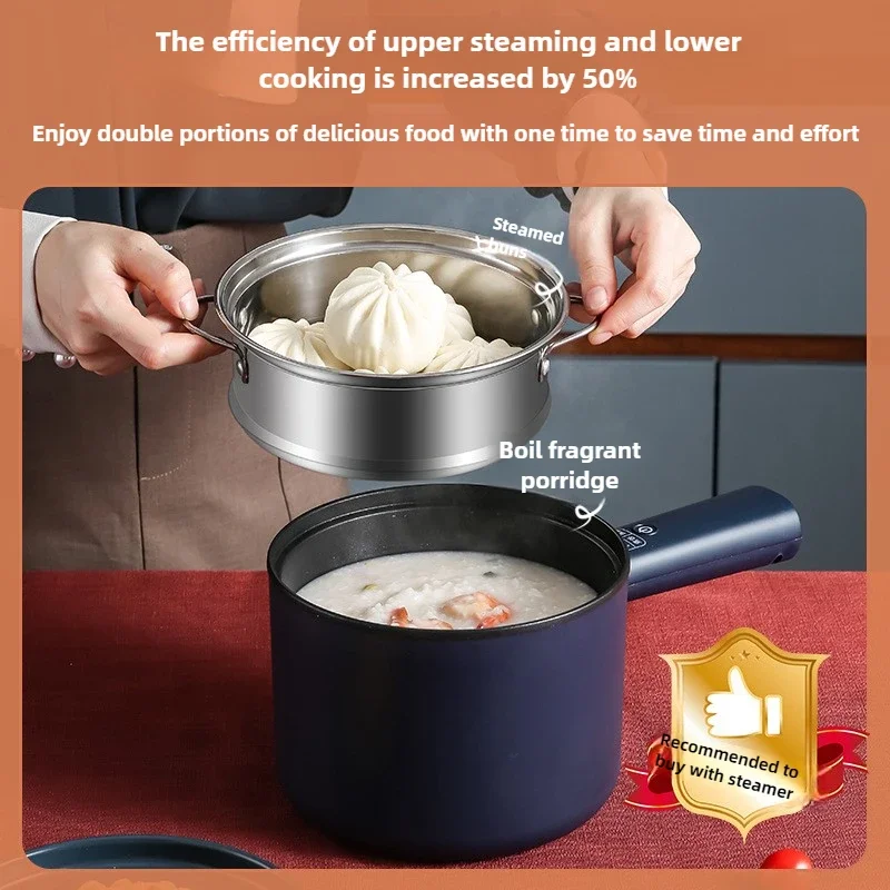 ماكينة طهي الطعام الكهربائية 220 فولت 1.8 لتر إناء/ قدر منزلي غير لاصق متعدد الطباخ مقلاة كهربائية منزلية