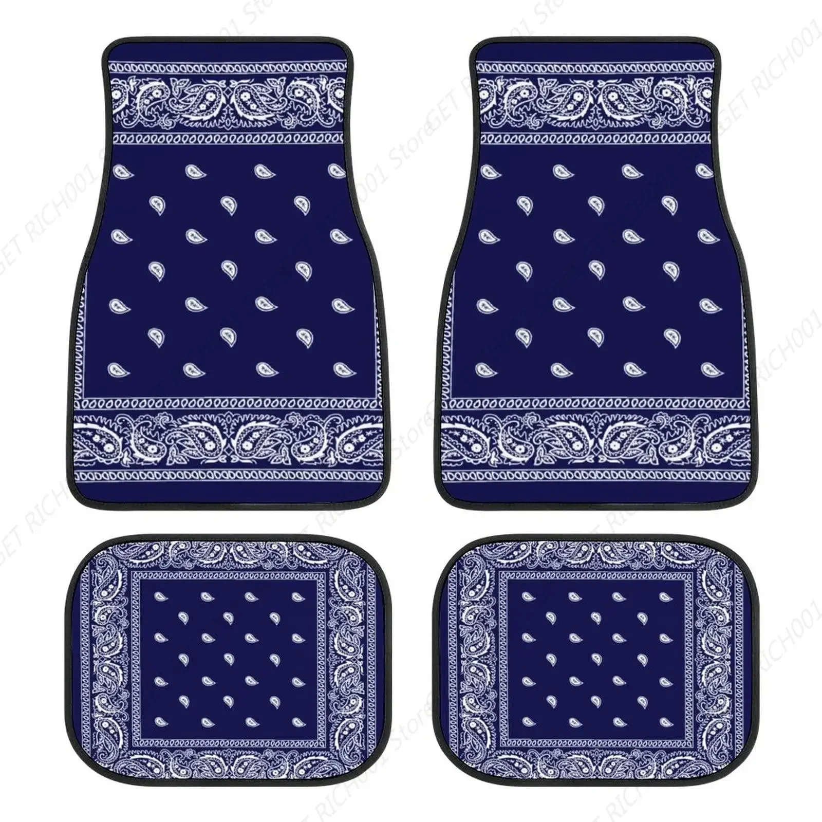 Blue 4 Pieces Car Floor Mats Car Carpets Full Sets Universal Fit for SUV, Vans, Sedans, Trucks All Weather Protection Auto