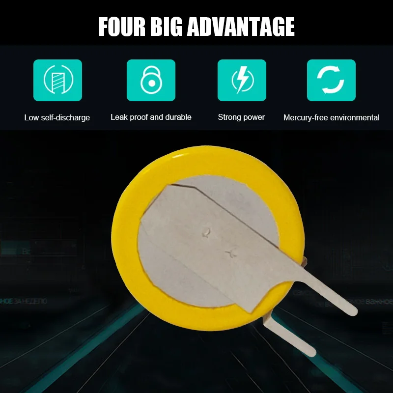 1 قطعة ML1220 18mAh 3V لابتوب قابل لإعادة الشحن بطارية اللوحة الأم بدلا من CR1220 مع قدم لحام