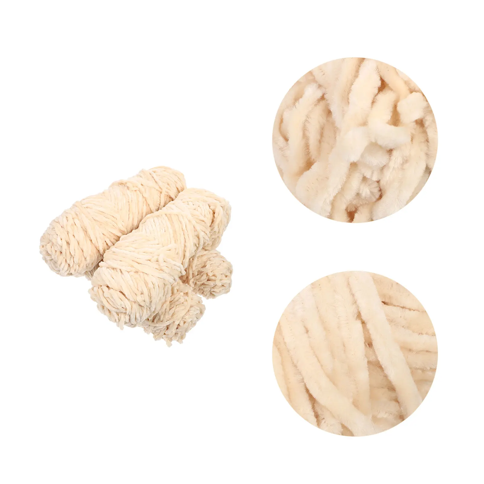 

4pcs Chenille Wool Yarn Handmade Diy Knitting Thread For Scarf Hat Shawl Crocheted Material Winter Craft Chenille Weaving Yarn